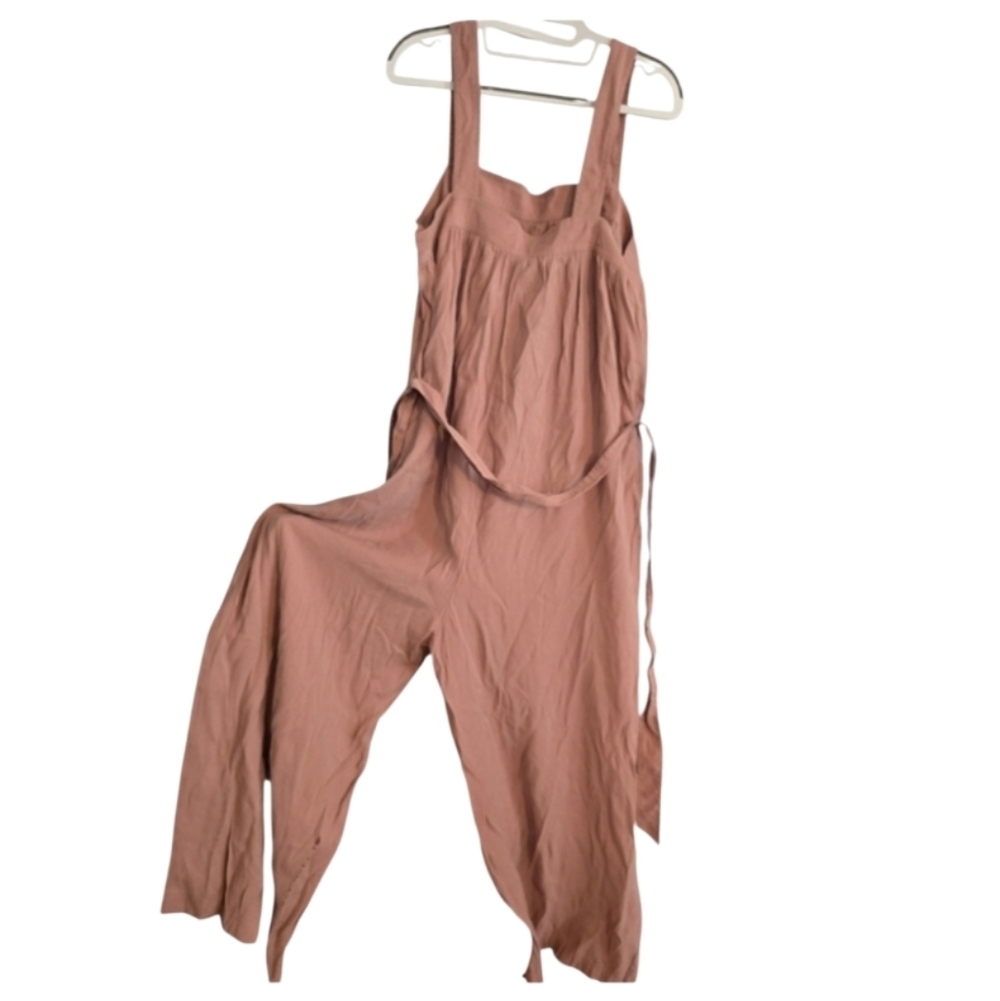 Lou & Grey Muave Pink Wide Leg Belted Jumpsuit Size Large In EUC - Picture 3 of 6